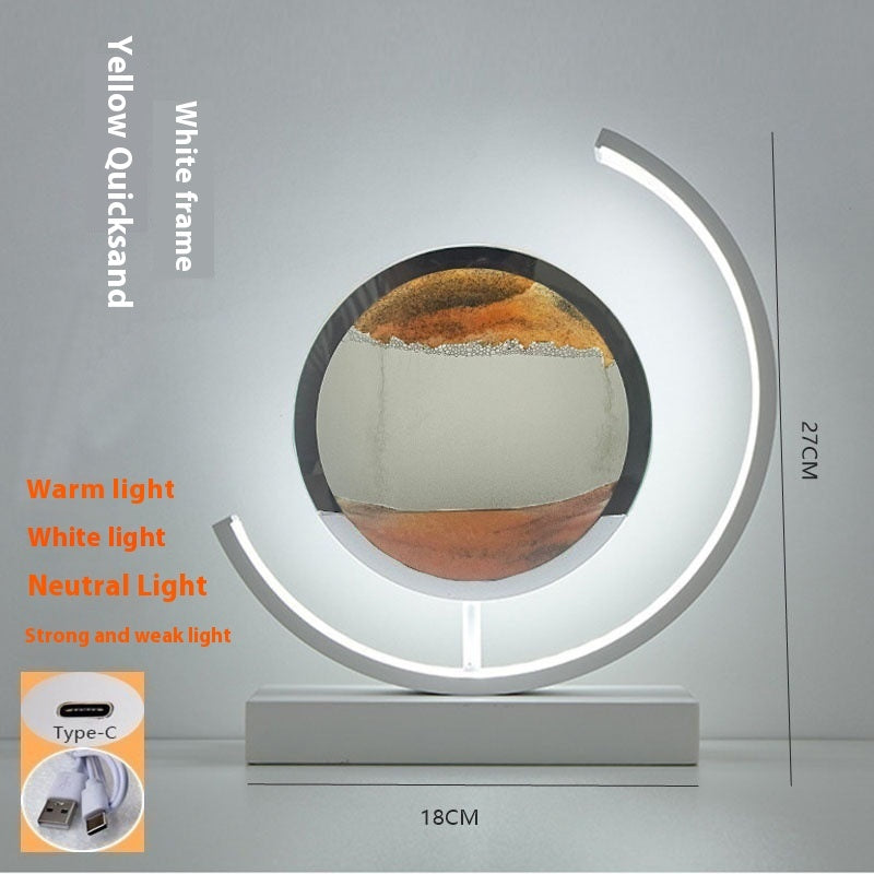 LED Quicksand Art Table Lamp