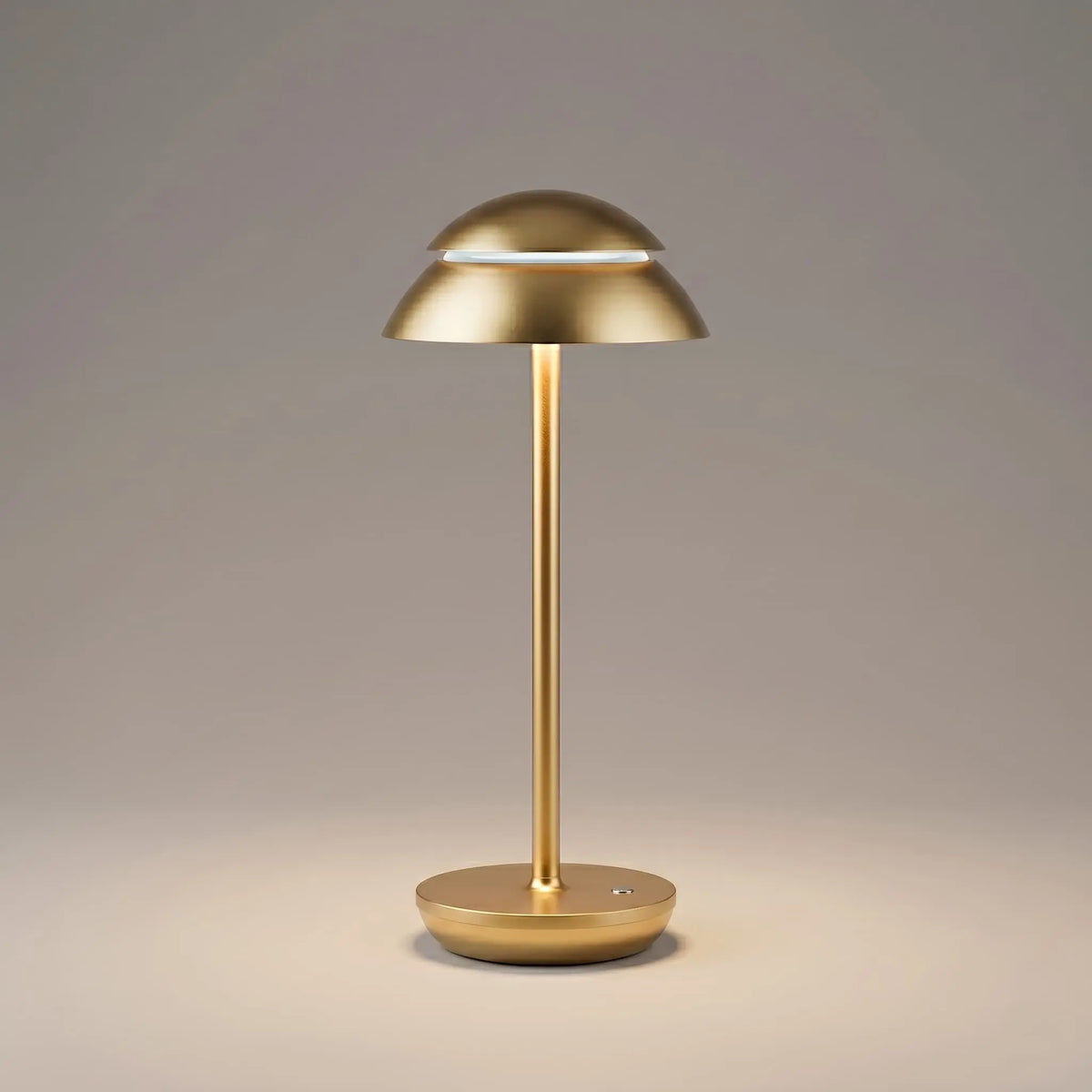 Aesthix Lume Domo modern mushroom lamp gold finish product shot clean background UK