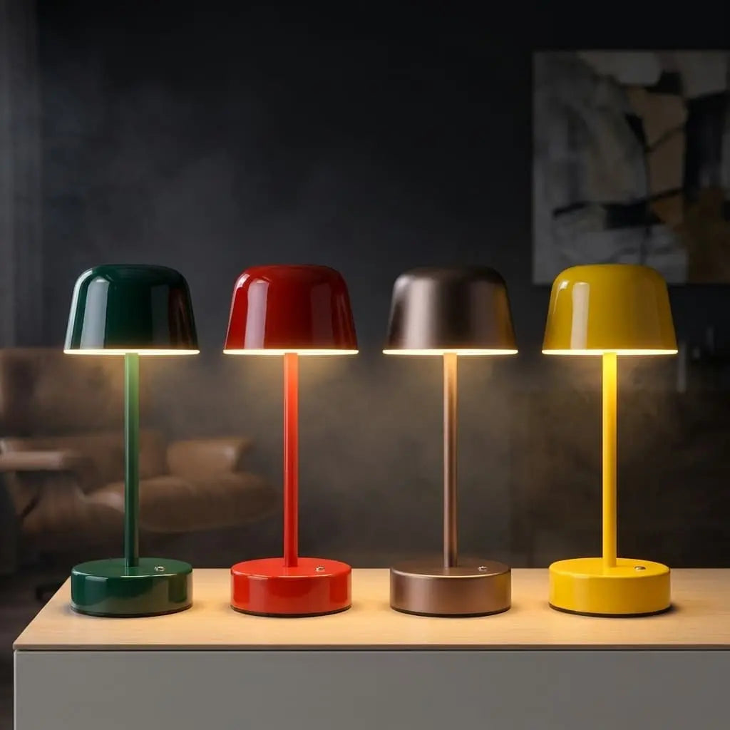 Aesthix Lume Aura cordless touch lamp all colour variants green red brown yellow dark room 