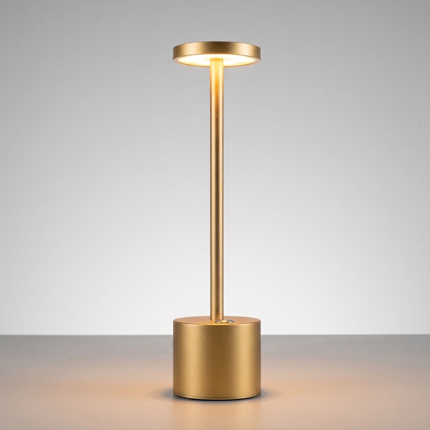 Aesthix Lume Halo cordless lamp gold finish touch control UK