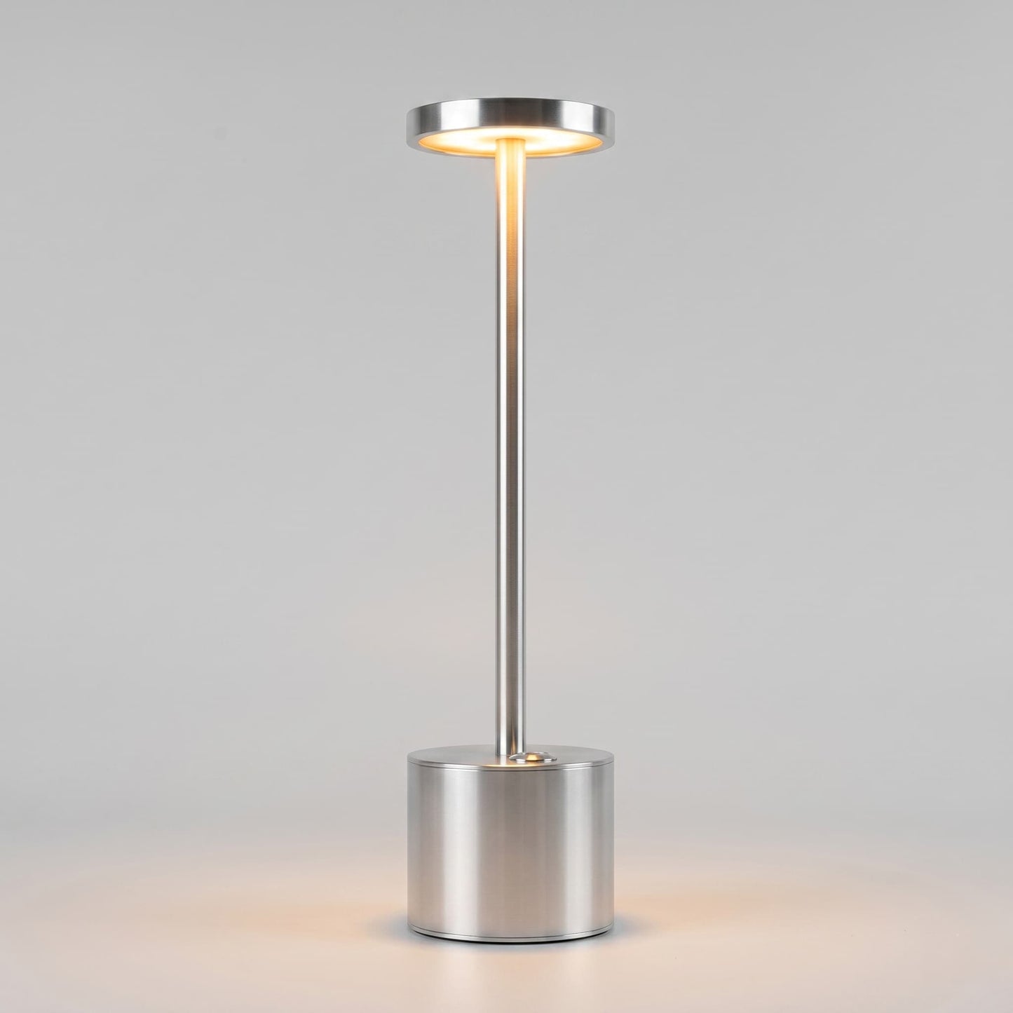 Aesthix Lume Halo cordless lamp silver finish rechargeable UK