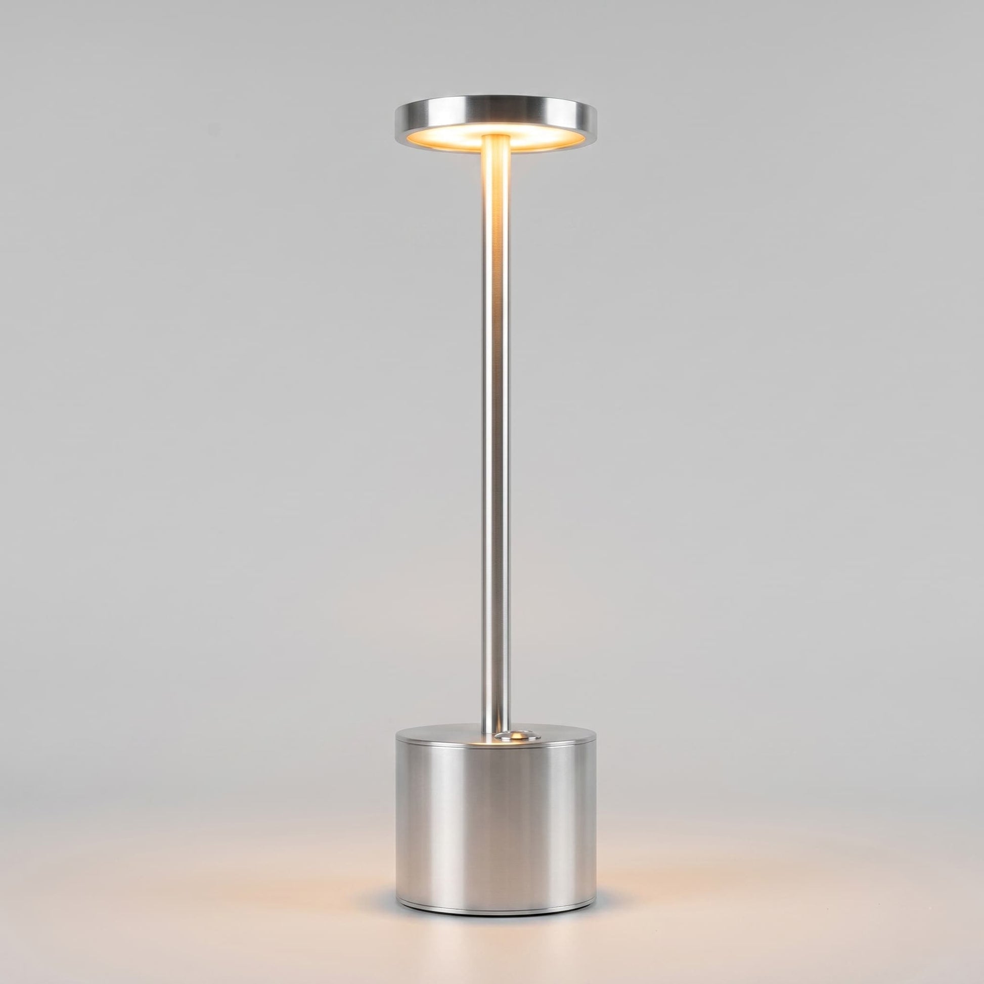 Aesthix Lume Halo cordless lamp silver finish rechargeable UK