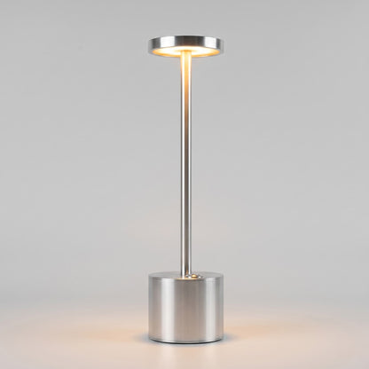 Aesthix Lume Halo cordless lamp silver finish rechargeable UK