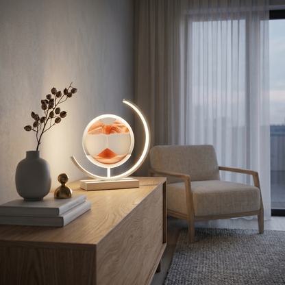 LED Quicksand Art Table Lamp