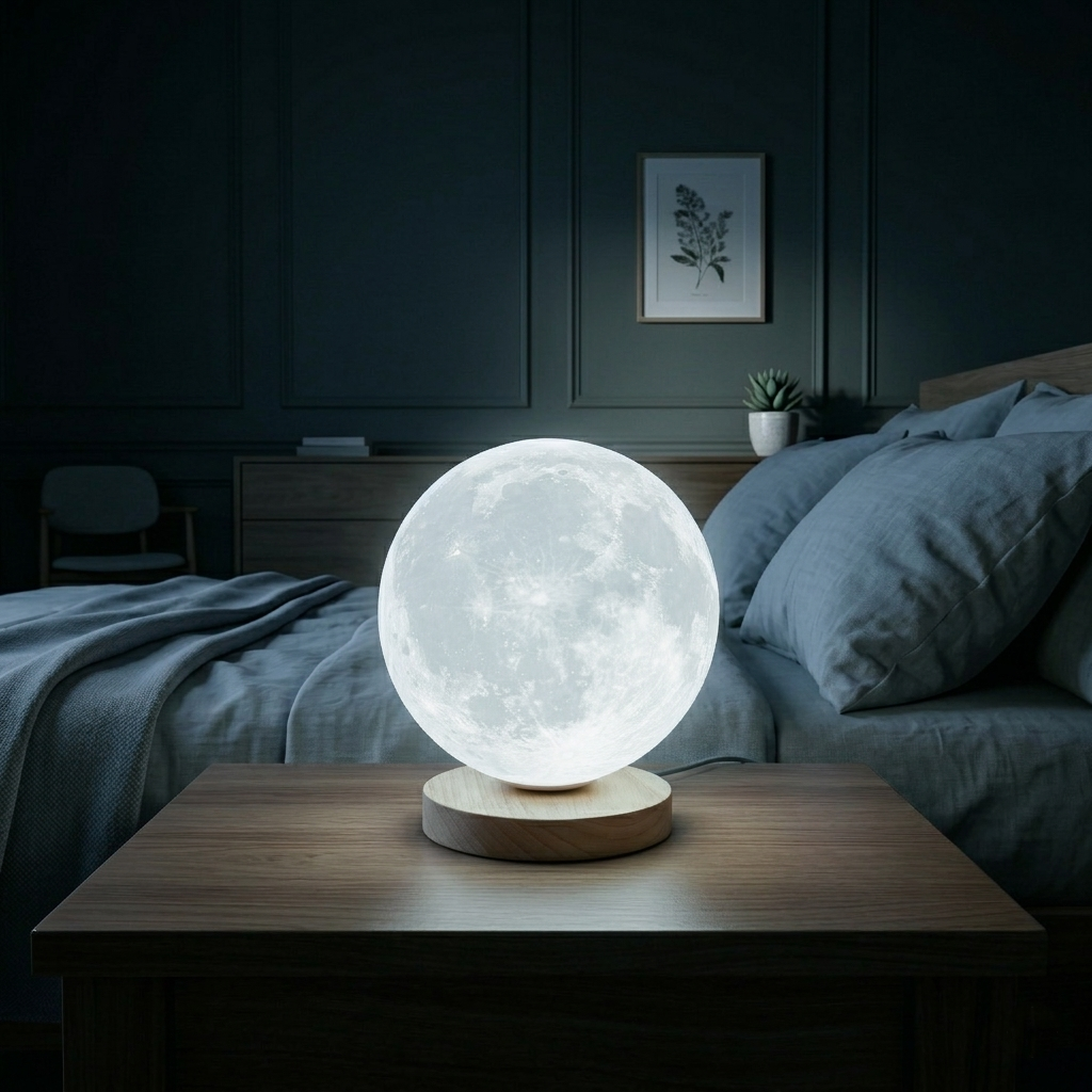 3D Rotating Moon Lamp