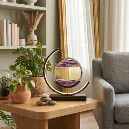 LED Quicksand Art Table Lamp