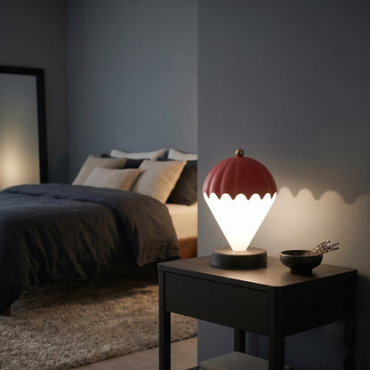 Aesthix Lume Aero balloon night light dark red variant bedroom side table evening light UK