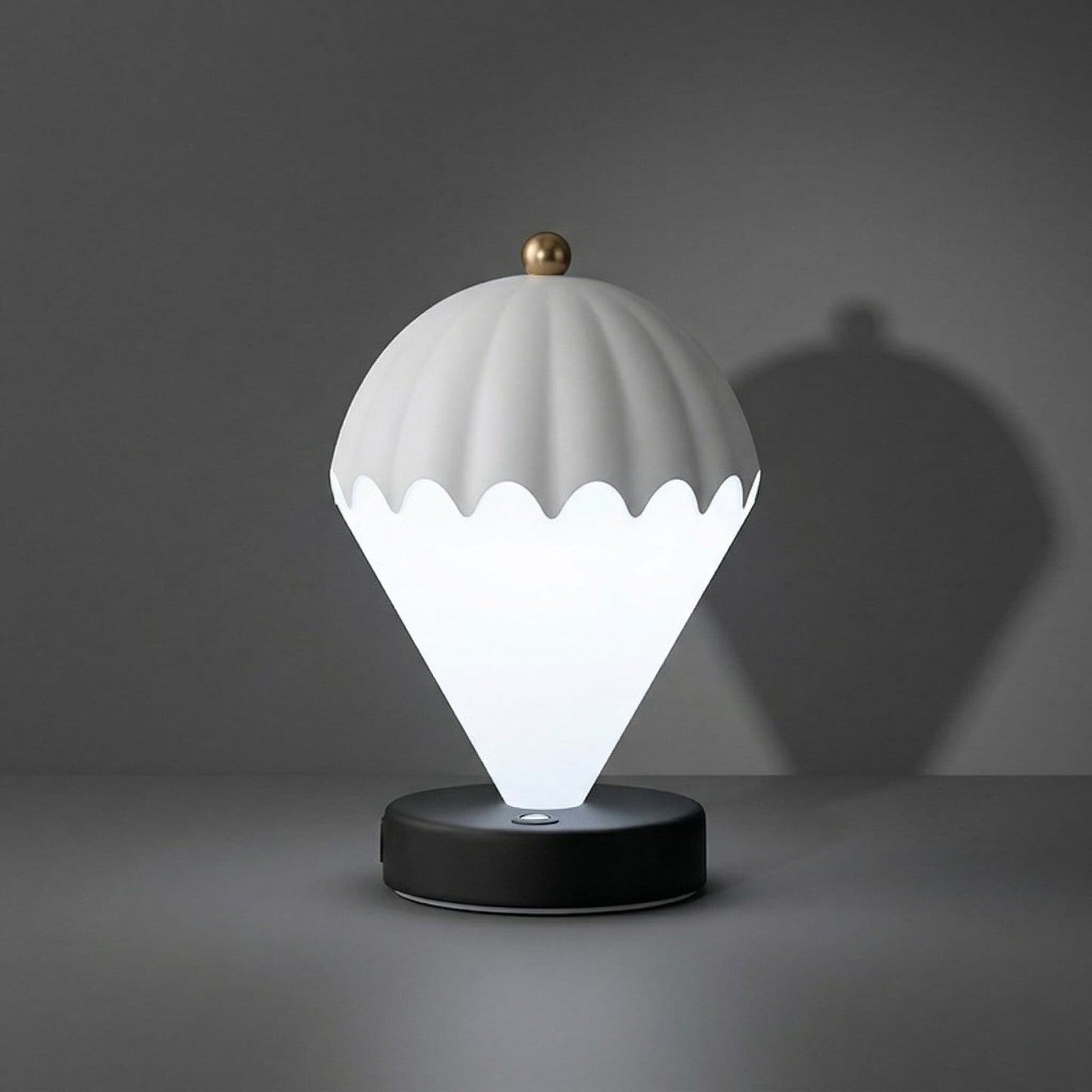 Aesthix Lume Aero balloon night light white variant product shot dark background glow