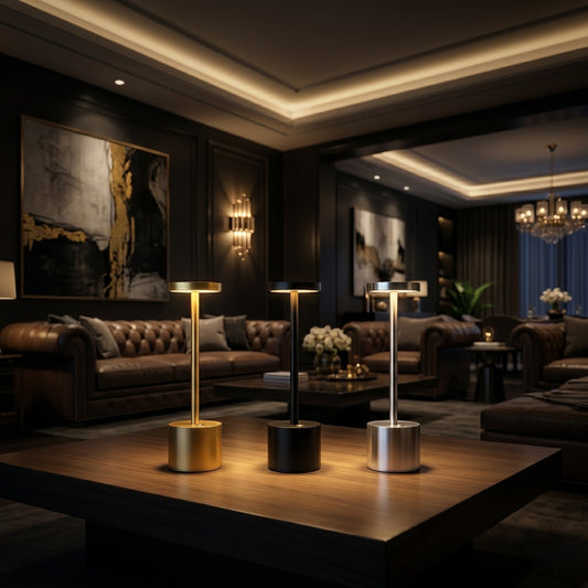 Aesthix Lume Halo table lamp gold silver black three variants UK