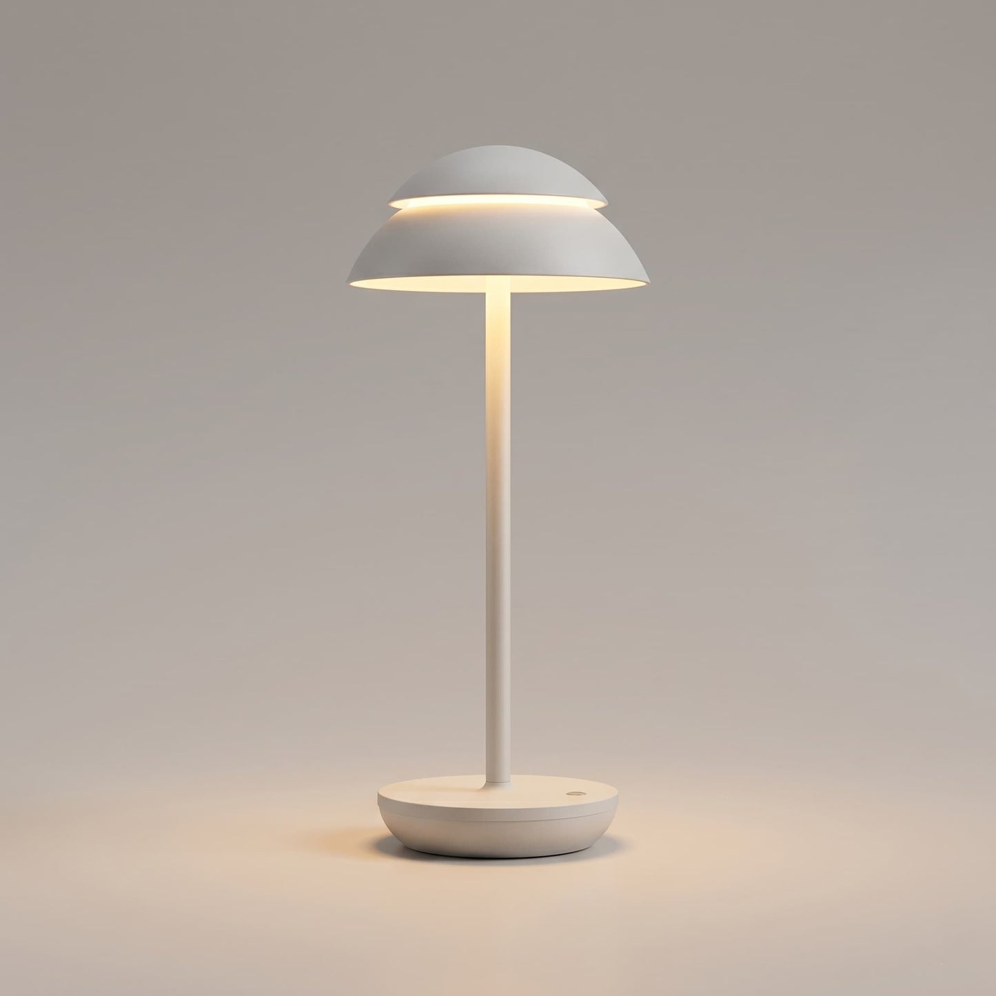 Aesthix Lume Domo modern mushroom lamp white finish product shot clean background 