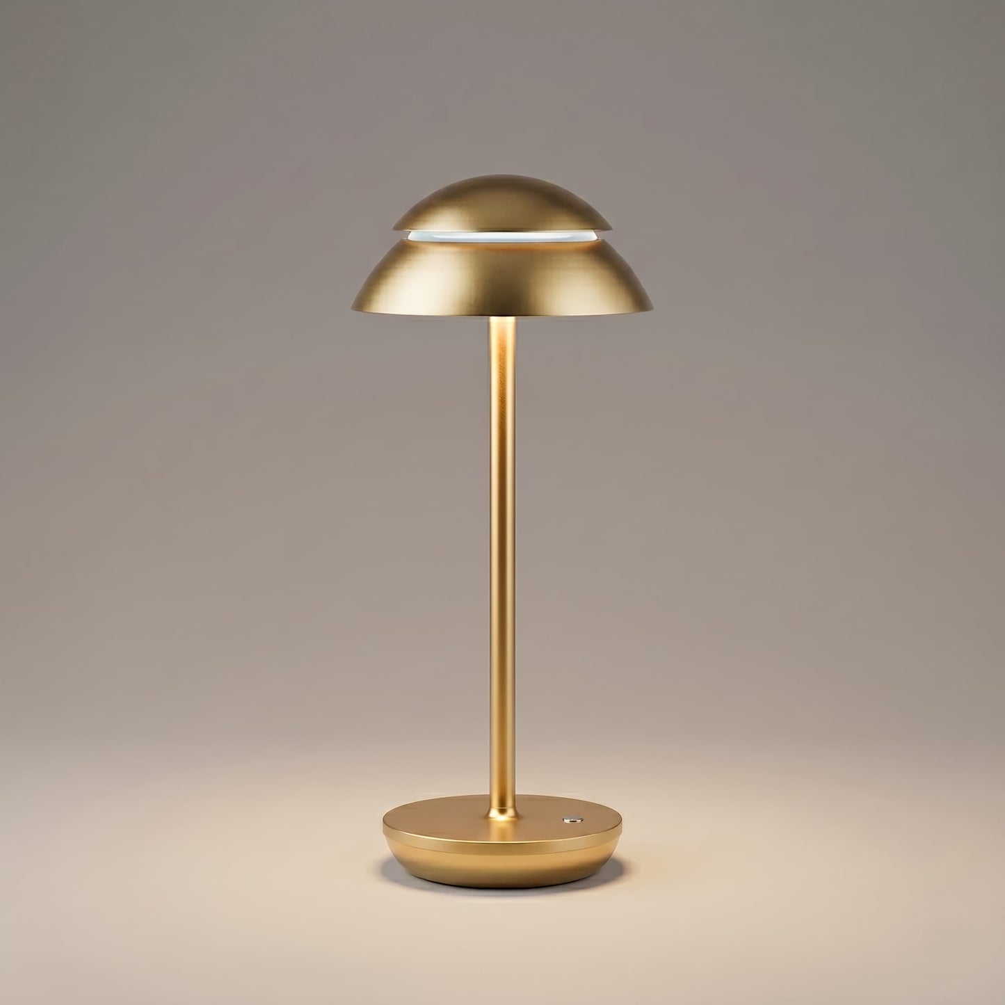 Aesthix Lume Domo modern mushroom lamp gold finish product shot clean background 
