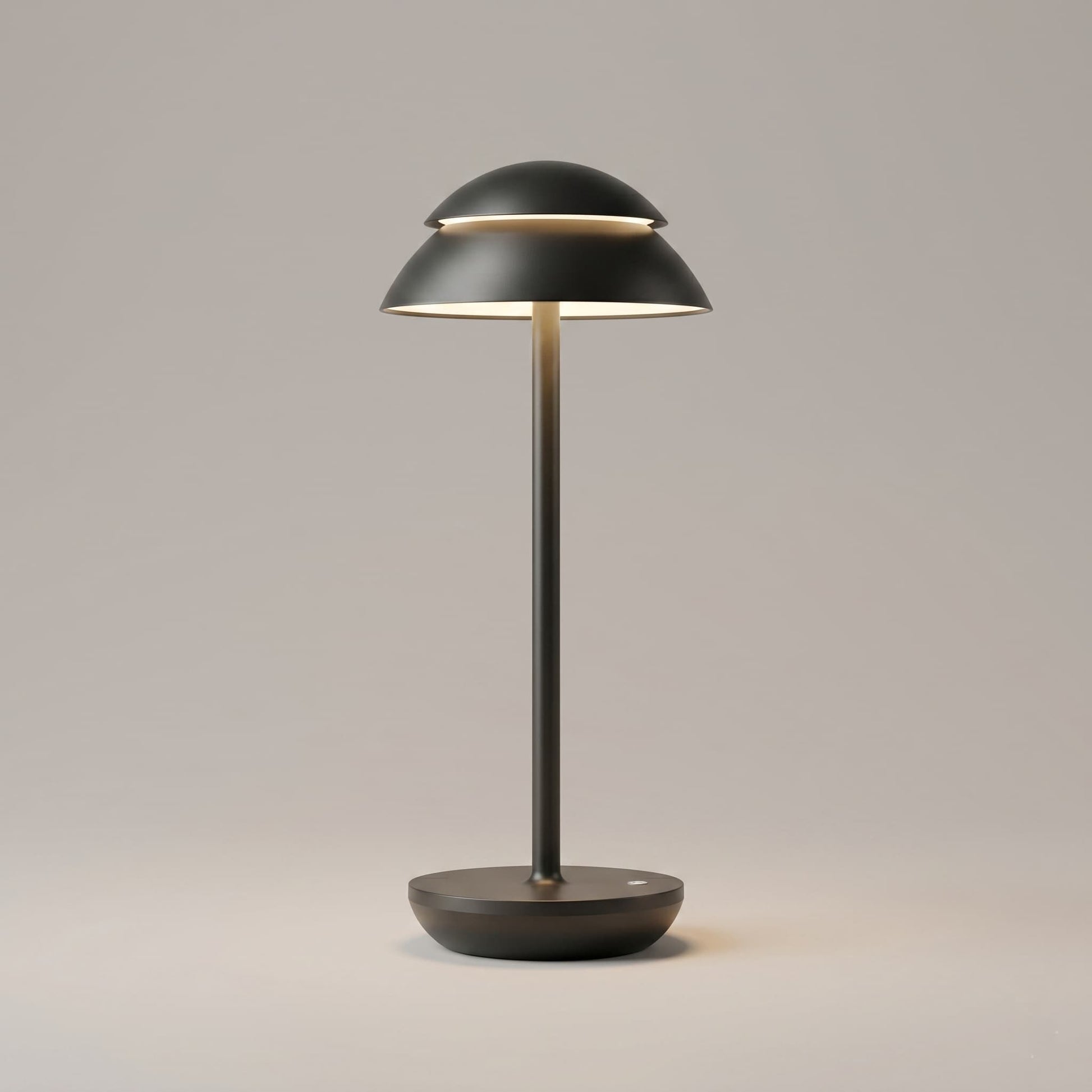 Aesthix Lume Domo modern mushroom lamp black finish product shot clean background 