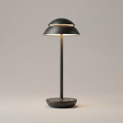 Aesthix Lume Domo modern mushroom lamp black finish product shot clean background 