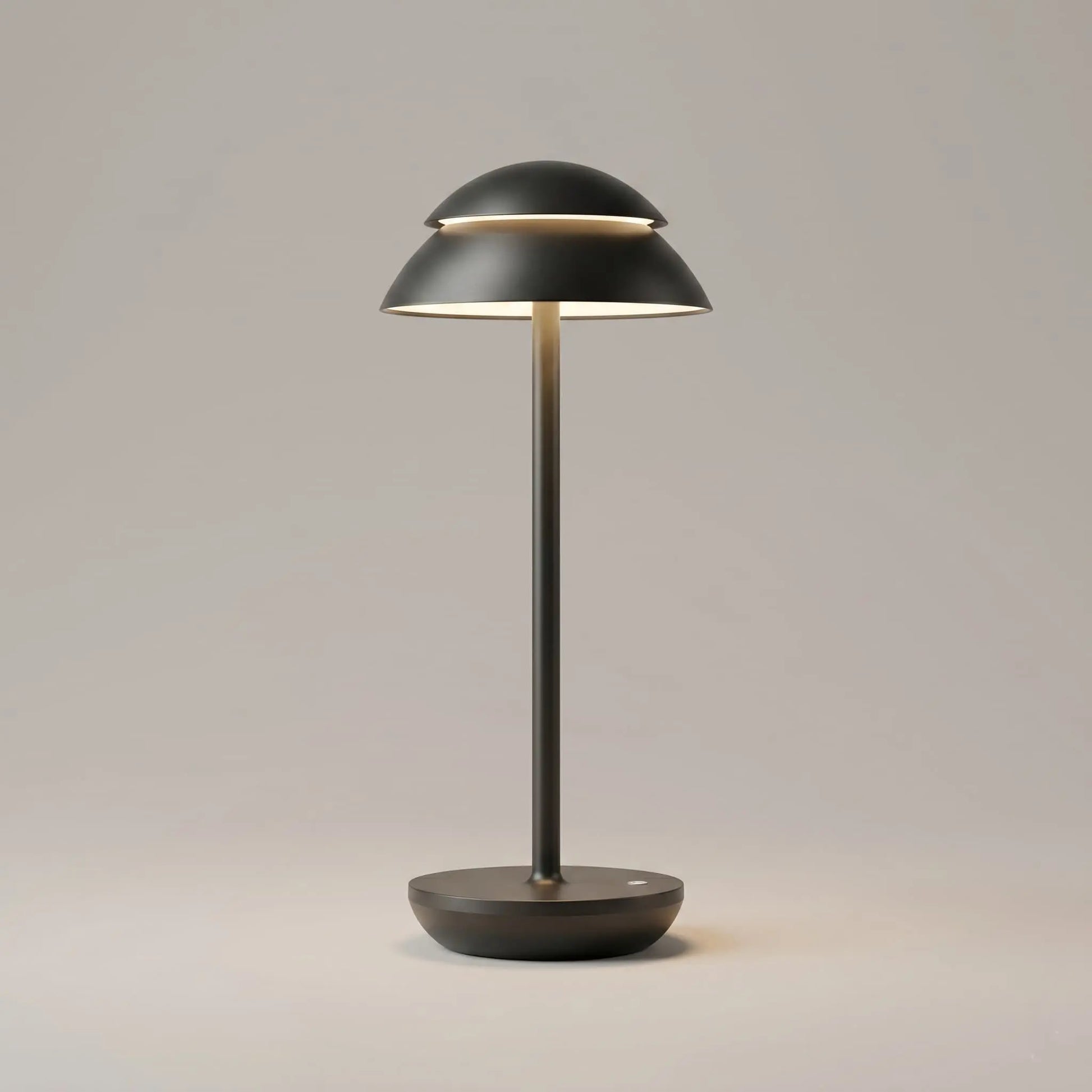 Aesthix Lume Domo modern mushroom lamp black finish product shot clean background UK