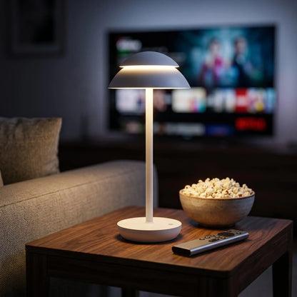Aesthix Lume Domo modern mushroom lamp black base TV room side table cozy UK
