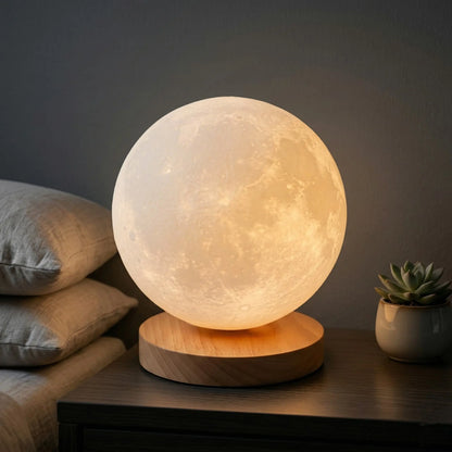 Aesthix Lume Luna moon lamp warm yellow dark bedroom bedside sleep light UK