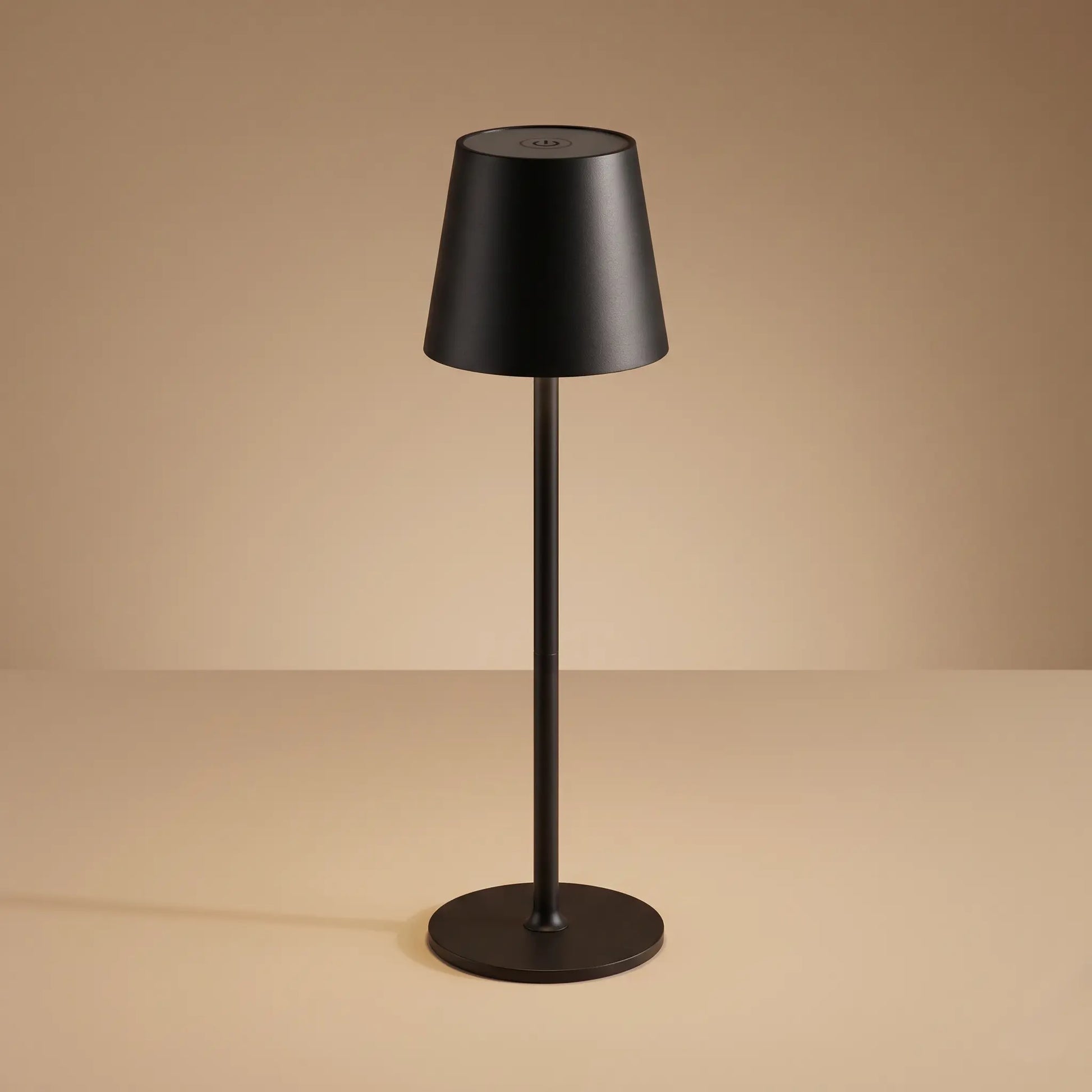 Aesthix Lume Poise rechargeable waterproof table lamp black finish product shot clean background UK