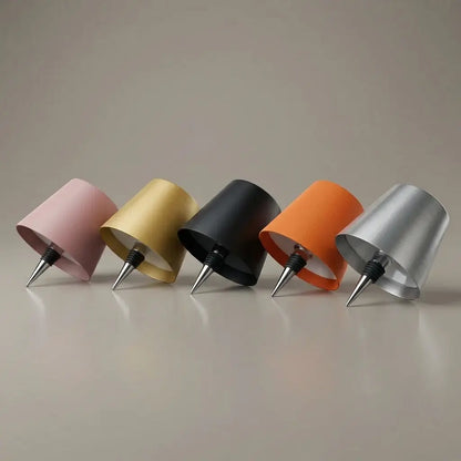 Aesthix Lume Vino accent bottle lamp five colour variants pink gold black orange silver product shot UK